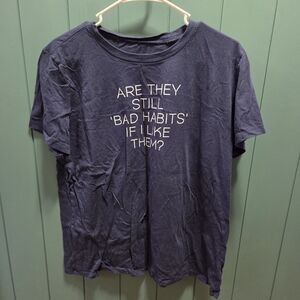 Torrid Navy Graphic Tee - Short Sleeve